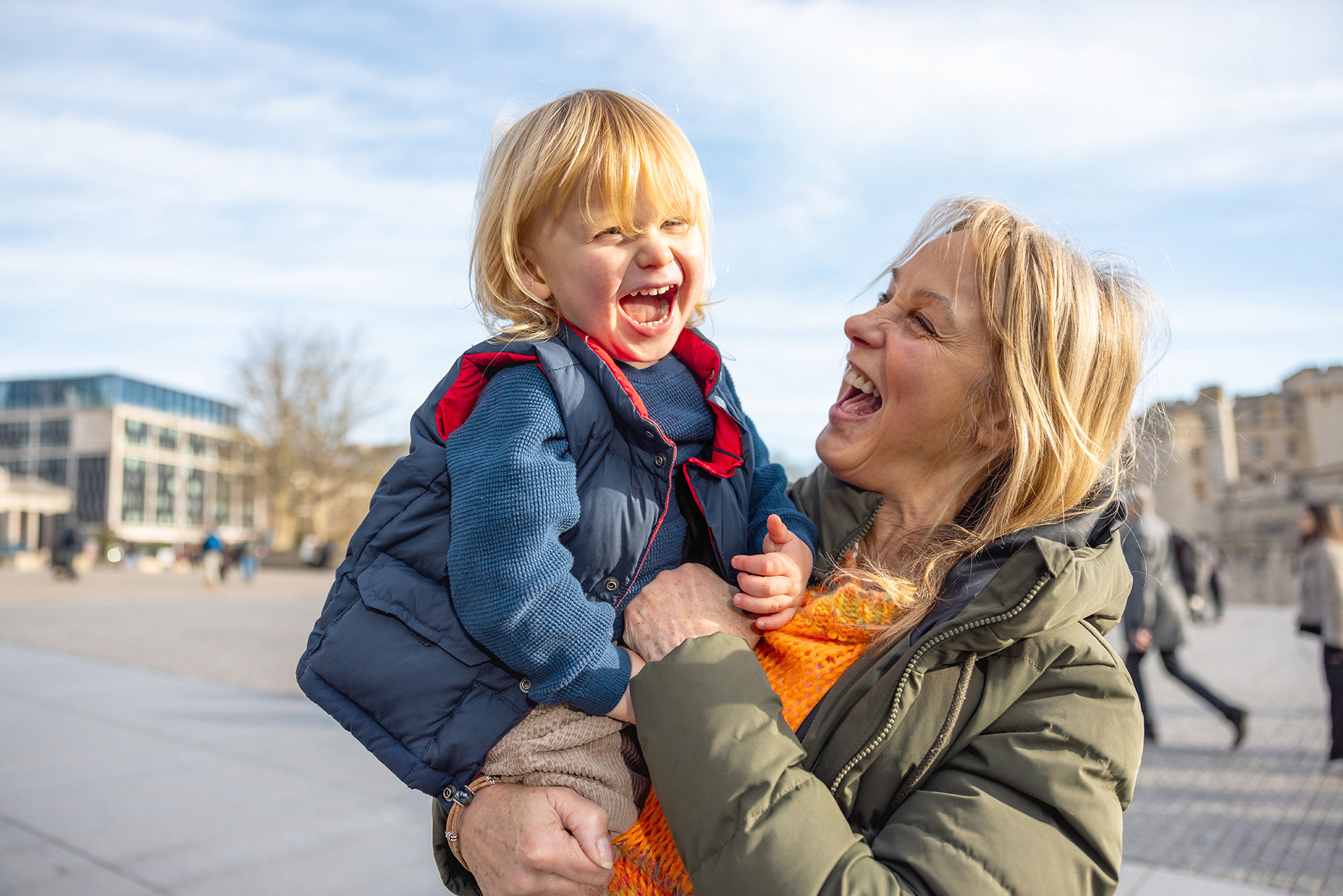 grandmother and grandson