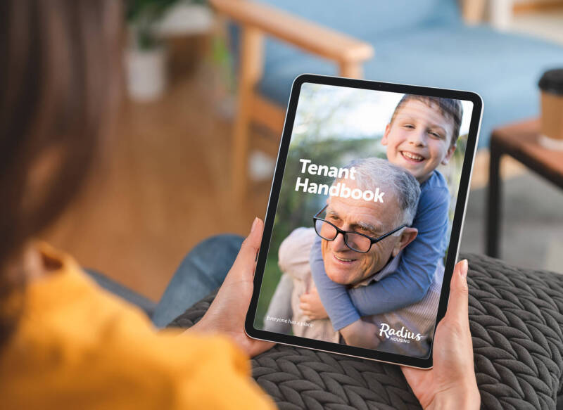 Reading Tenant Handbook on Tablet